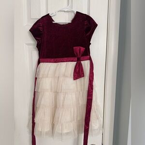 Jona Michelle Burgundy Glitter Dress
